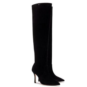 LARROUDÉ Kate Over the Knee Boot In Black Suede NWOB Size 7 1/2